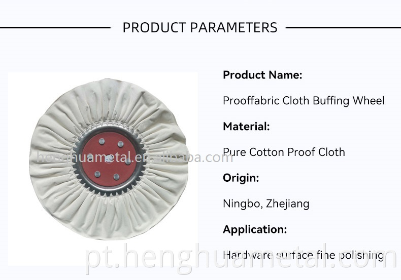 Henghua 2022 White Pano Buffing Wheel Hardware Polimento de superfície